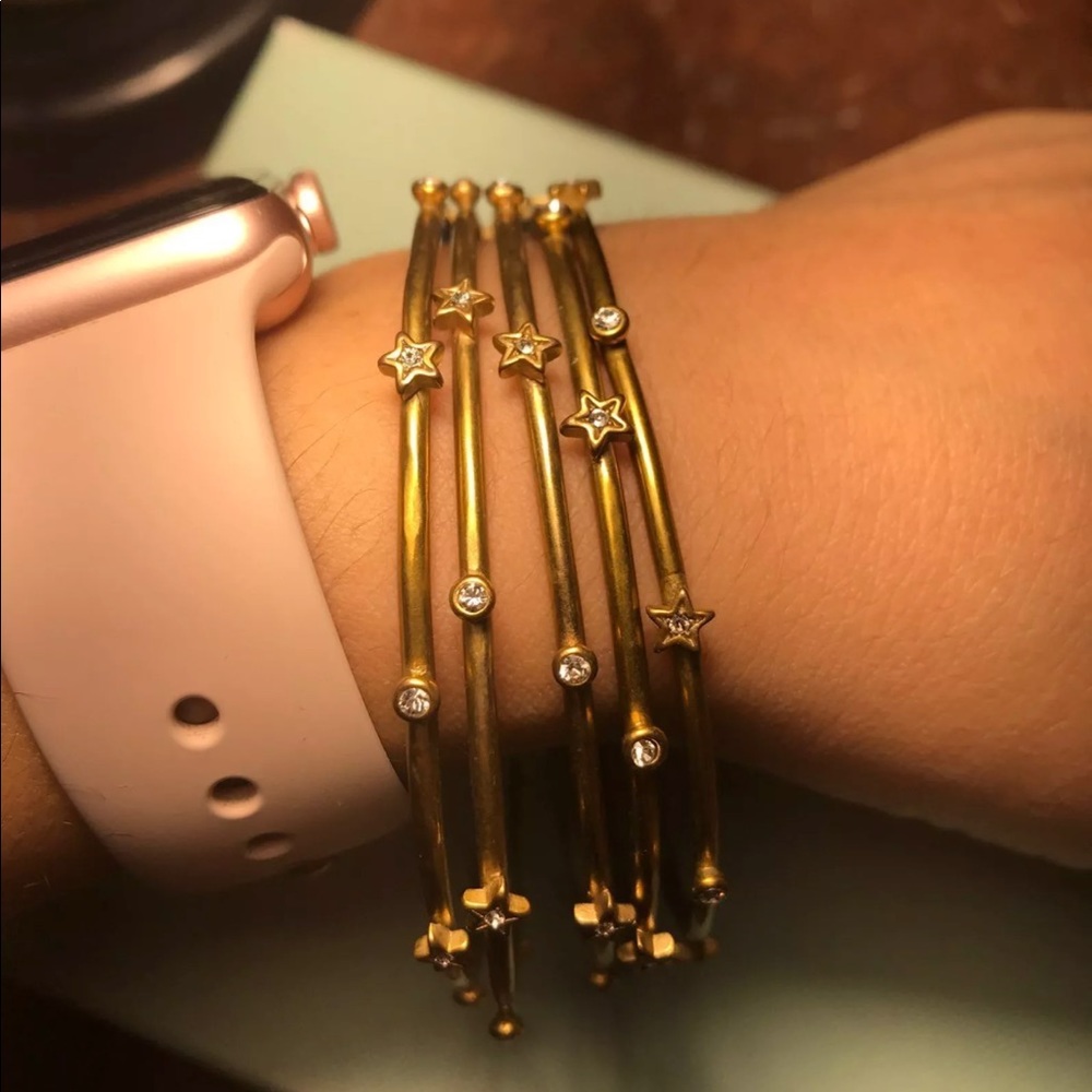 Lyra Love Star  24k 5 Bangles Zirconia